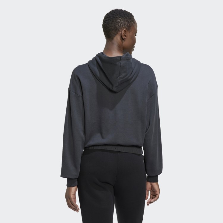 Moletom Cropped Adidas Studio Lounge Em Carbono