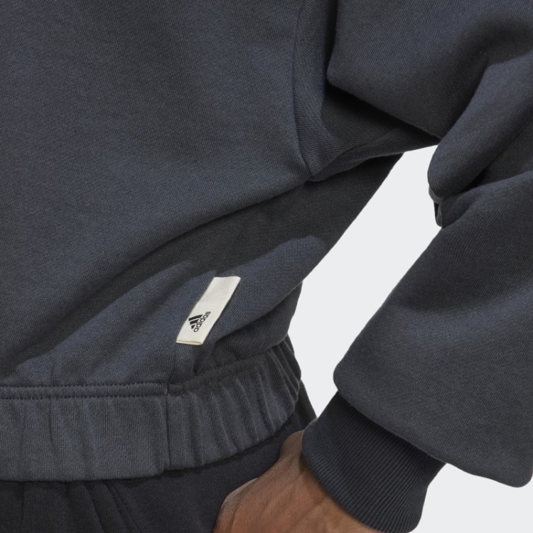 Moletom Cropped Adidas Studio Lounge Em Carbono