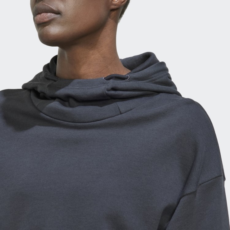 Moletom Cropped Adidas Studio Lounge Em Carbono