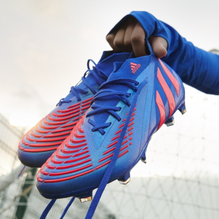 Chuteira Adidas Predator Edge.1 Azul De Alta Resolução Para Piso Firme