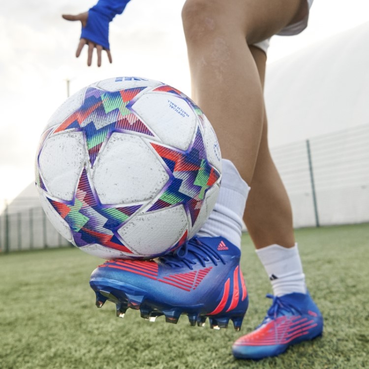 Chuteira Adidas Predator Edge.1 Azul De Alta Resolução Para Piso Firme