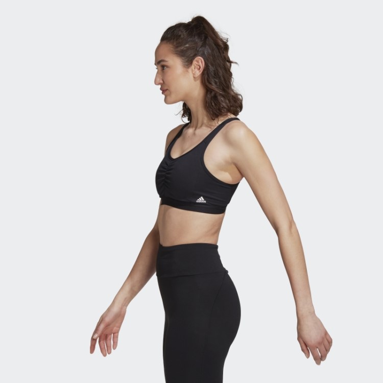 Sutiã De Sustentação Média Adidas Preto Coreessentials