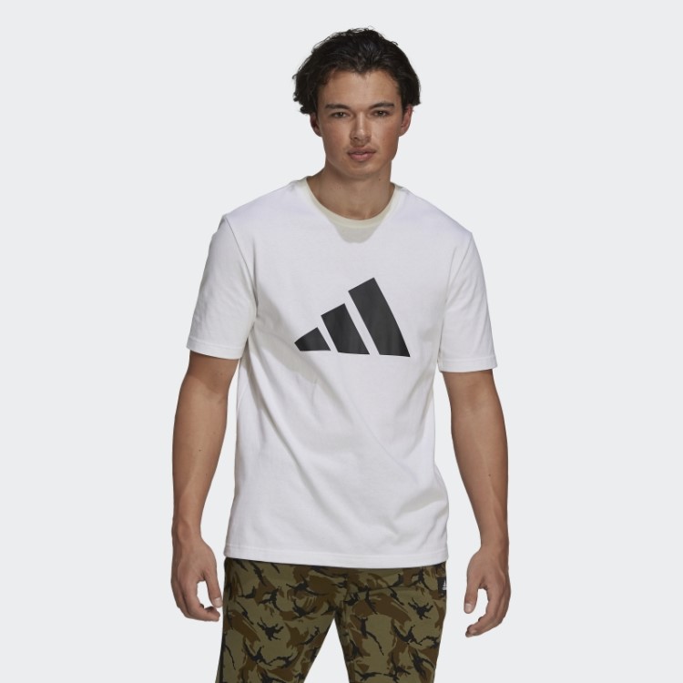 Adidas Sportswear Future Icons Logo Gráfico Camiseta Branca Quente