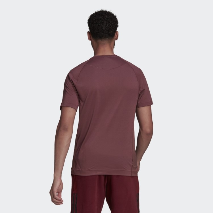 Camiseta De Treinamento De Yoga Adidas Bordô
