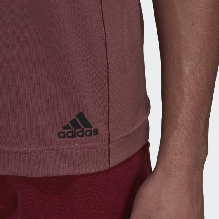 Camiseta De Treinamento De Yoga Adidas Bordô