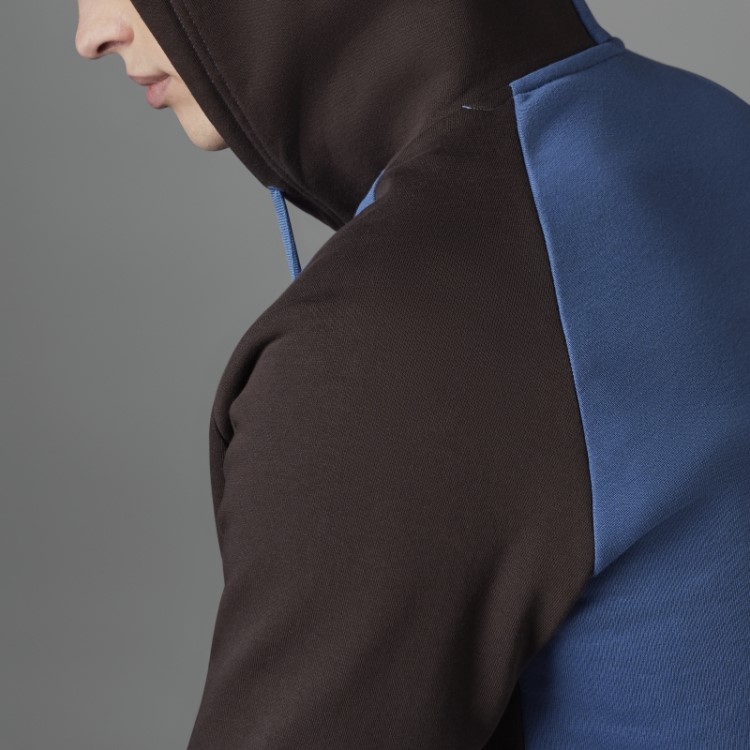 Moletom Com Capuz French Terry Colorblock De Aço Adidas Fashion