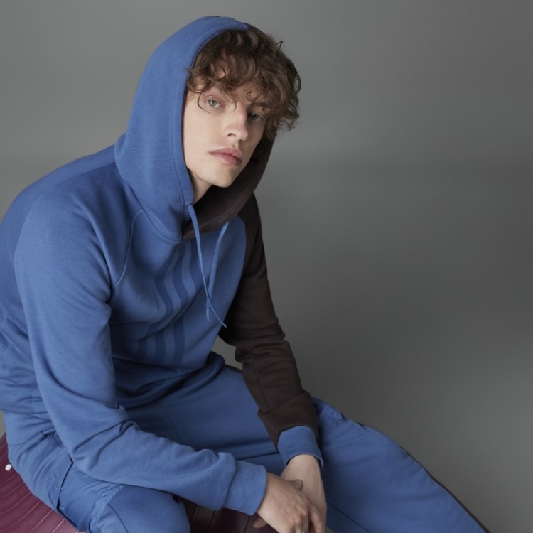 Moletom Com Capuz French Terry Colorblock De Aço Adidas Fashion