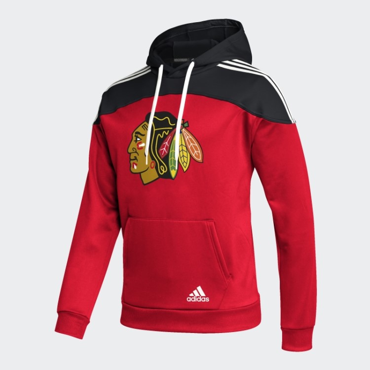 Moletom Com Capuz Vermelho Adidas Blackhawks