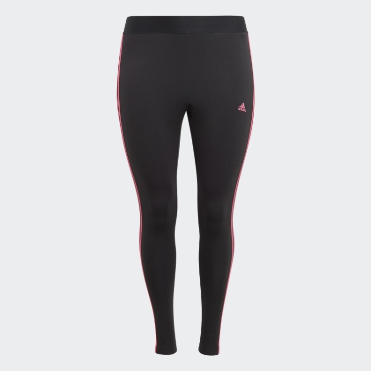 Leggings Com As Três Listras Pretas Essenciais Da Adidas (tamanho Grande)