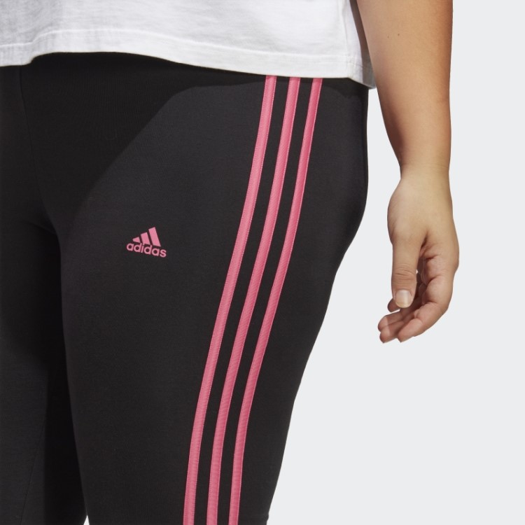 Leggings Com As Três Listras Pretas Essenciais Da Adidas (tamanho Grande)