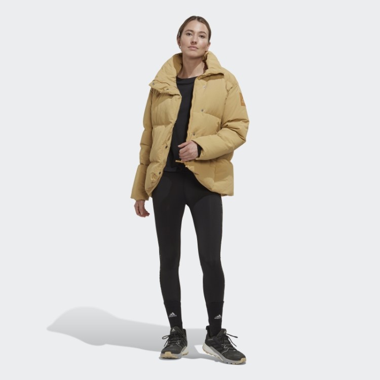 Jaqueta Big Baffle Down Bege Dourada Adidas