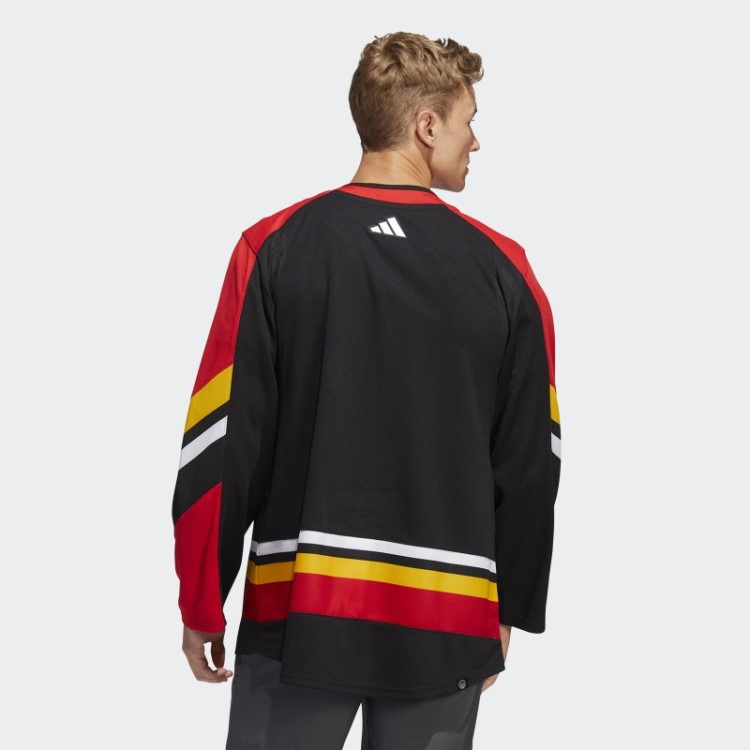 Camisa Retrô Flames Autêntica Com Marca Da Palavra Adidas Preta