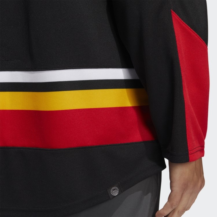 Camisa Retrô Flames Autêntica Com Marca Da Palavra Adidas Preta