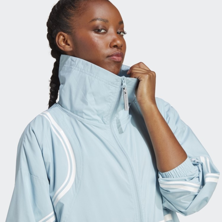 Adidas By Stella Mccartney Jaqueta De Tecido Truepace Cinza Fashion