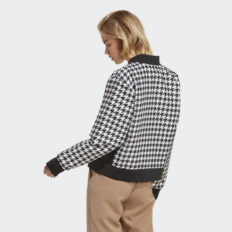 Jaqueta Houndstooth Preta Adidas
