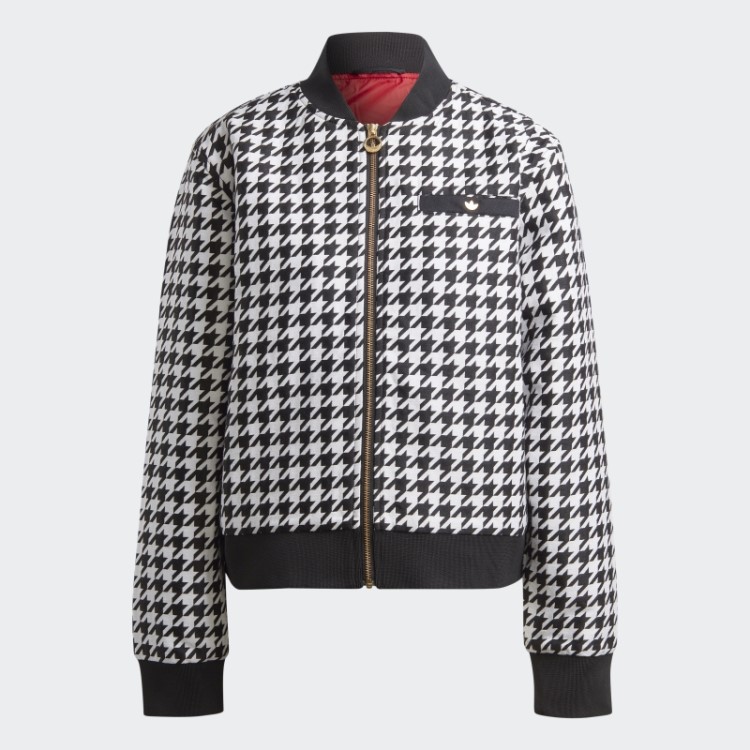 Jaqueta Houndstooth Preta Adidas