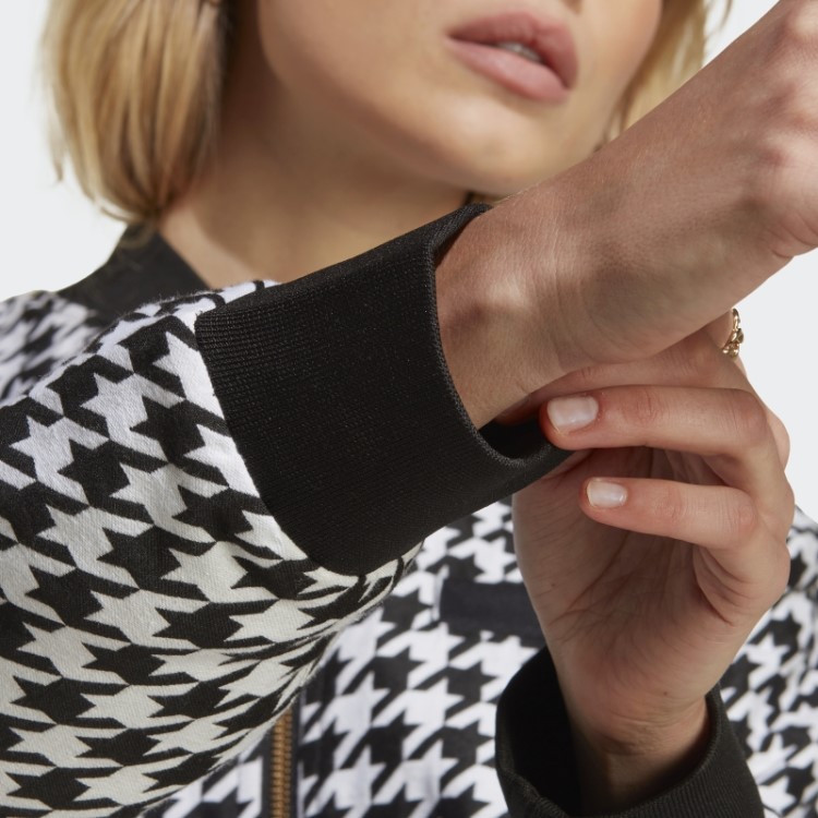 Jaqueta Houndstooth Preta Adidas