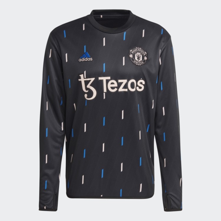 Top Preto Adidas Manchester United Pré-jogo