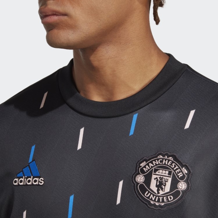 Top Preto Adidas Manchester United Pré-jogo