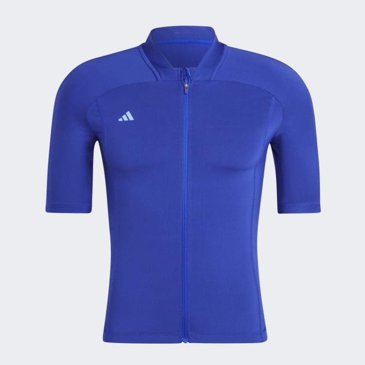 A Camisa De Ciclismo Azul Adidas