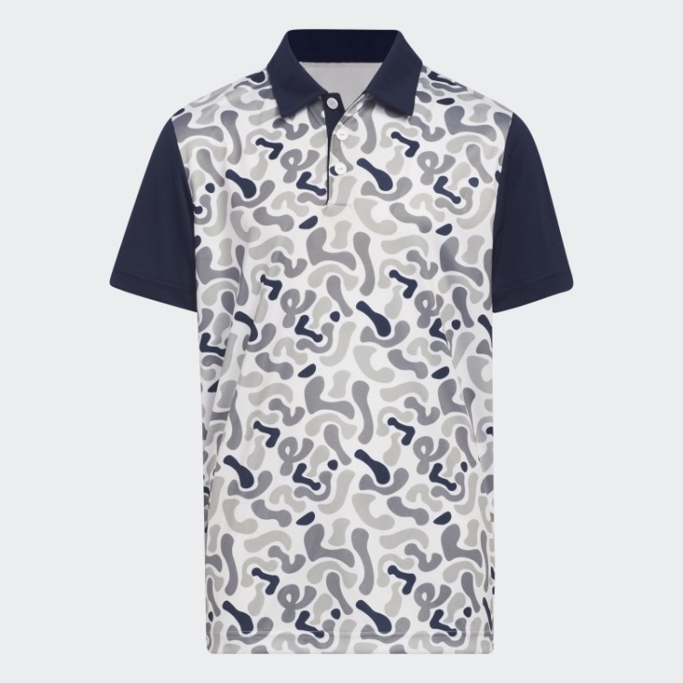 Camisa Polo Com Estampa Camuflada Adidas Navy