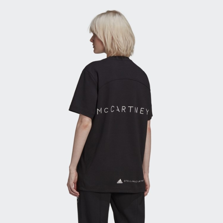 Camiseta Preta Adidas By Stella Mccartney Com Logo