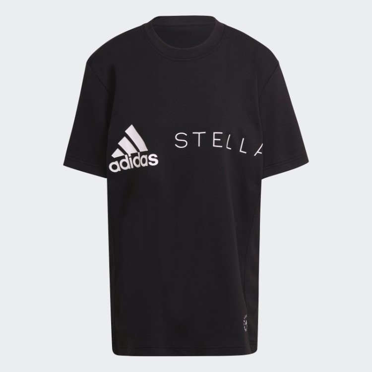 Camiseta Preta Adidas By Stella Mccartney Com Logo