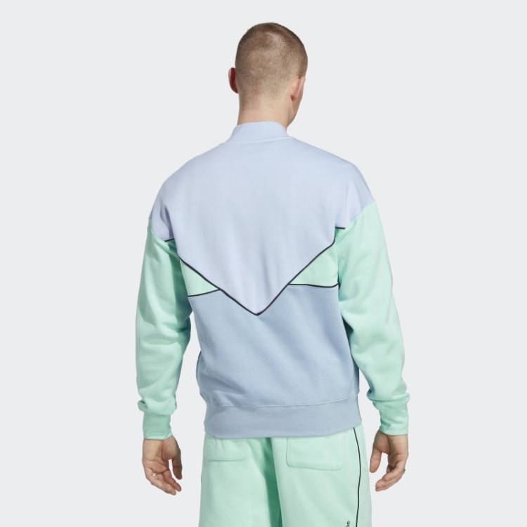 Adidas Moletom Azul Dawn Adicolor Arquivo Sazonal Com Meio Zíper