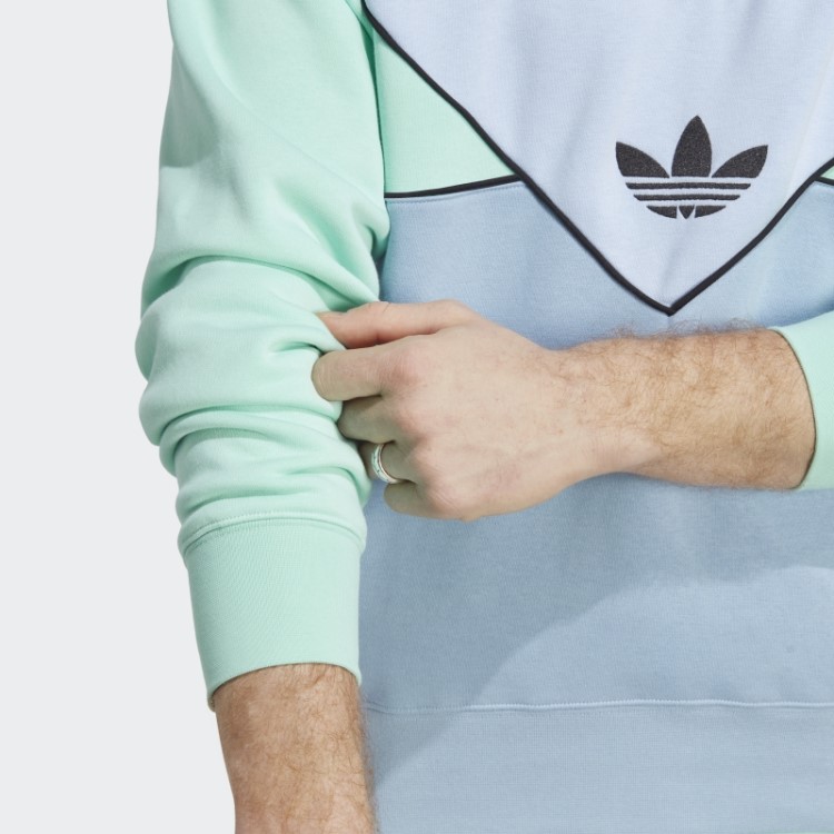 Adidas Moletom Azul Dawn Adicolor Arquivo Sazonal Com Meio Zíper