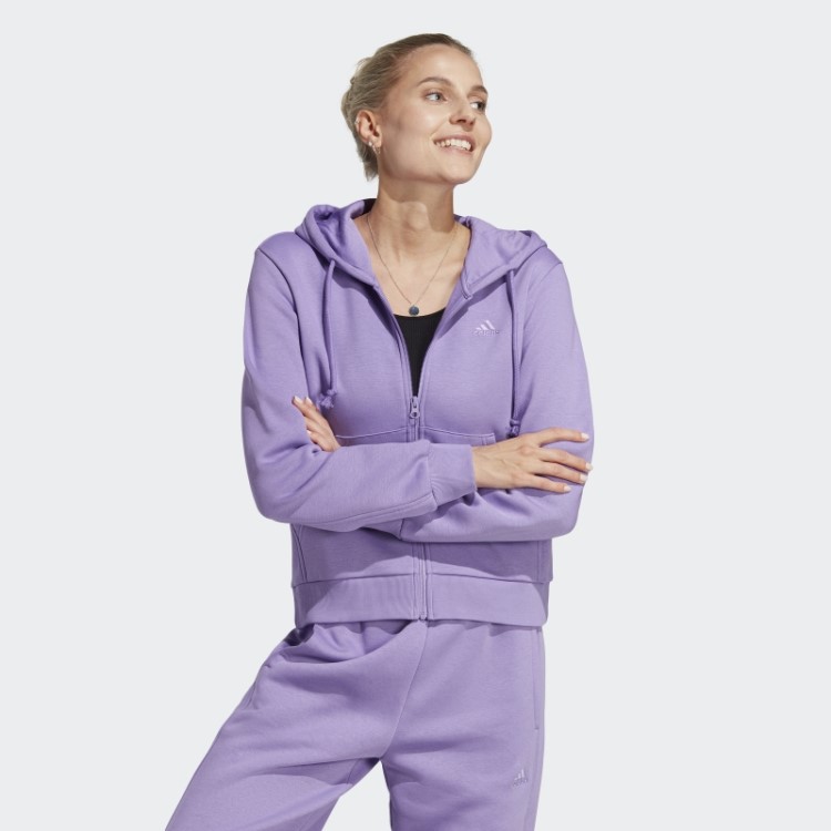 Moletom Com Capuz E Zíper Completo Violeta All Szn Adidas
