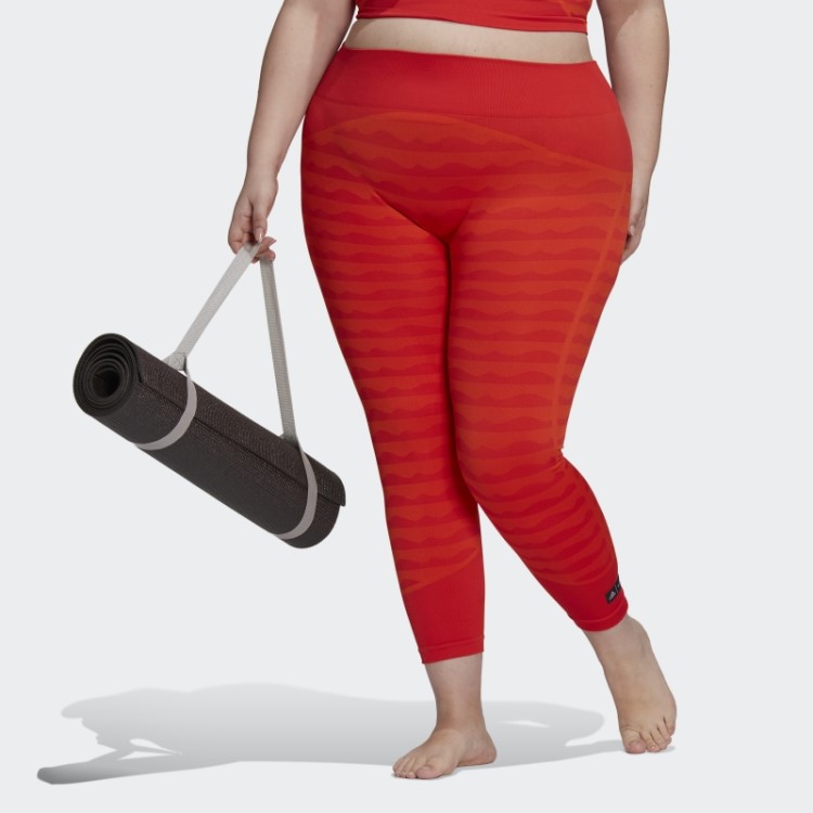 Leggings Adidas Marimekko Aeroknit 7/8 (tamanho Grande) Laranja