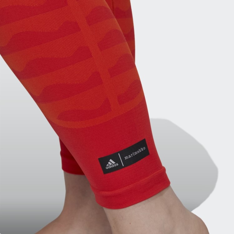 Leggings Adidas Marimekko Aeroknit 7/8 (tamanho Grande) Laranja