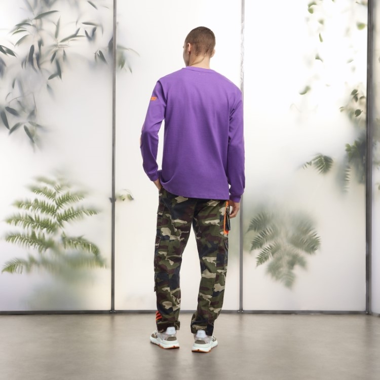 Camiseta Estampada Roxa De Manga Longa (todos Os Gêneros) Adidas