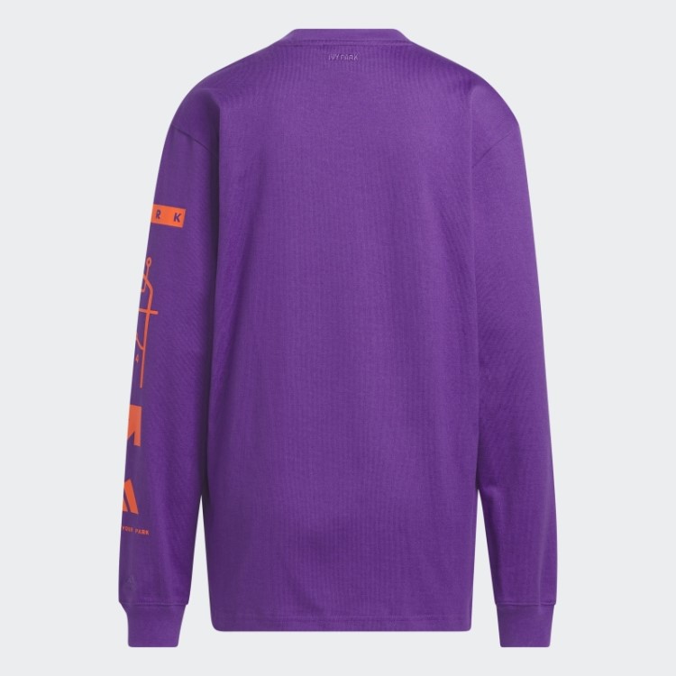 Camiseta Estampada Roxa De Manga Longa (todos Os Gêneros) Adidas