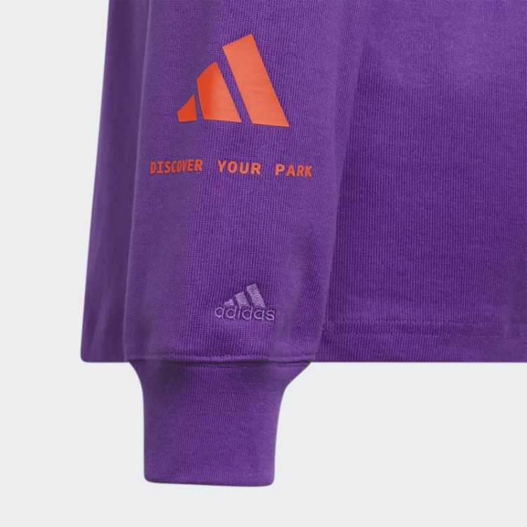 Camiseta Estampada Roxa De Manga Longa (todos Os Gêneros) Adidas