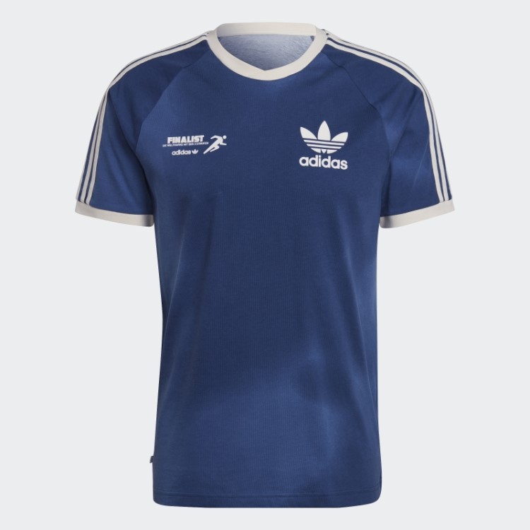 Camiseta Azul Marinho Com As Três Listras Suave Ride Club Adidas