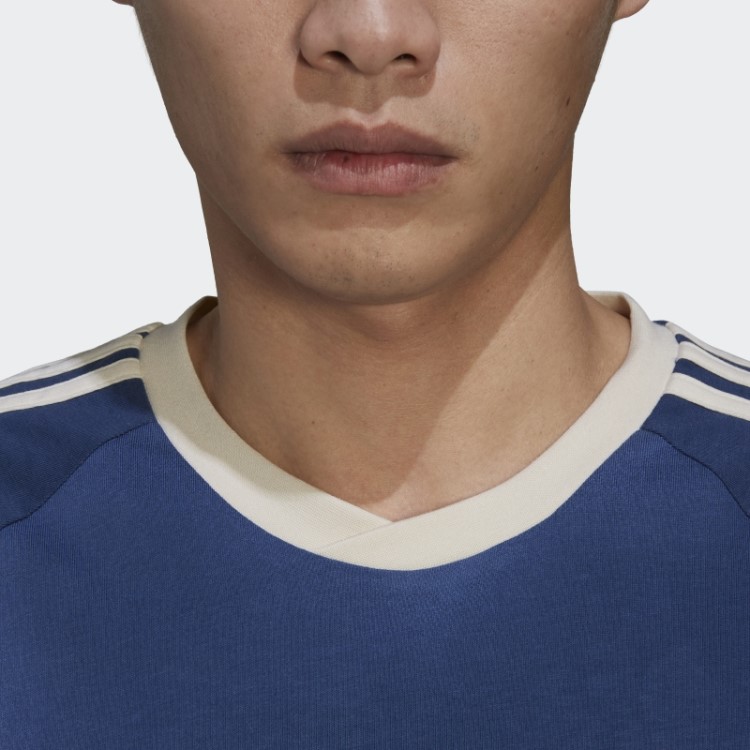 Camiseta Azul Marinho Com As Três Listras Suave Ride Club Adidas