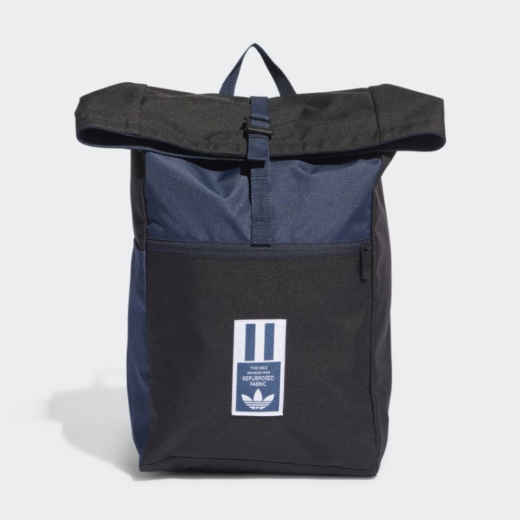 Mochila Roll-top Clássica Preta Adicolor Reprocessada Adidas