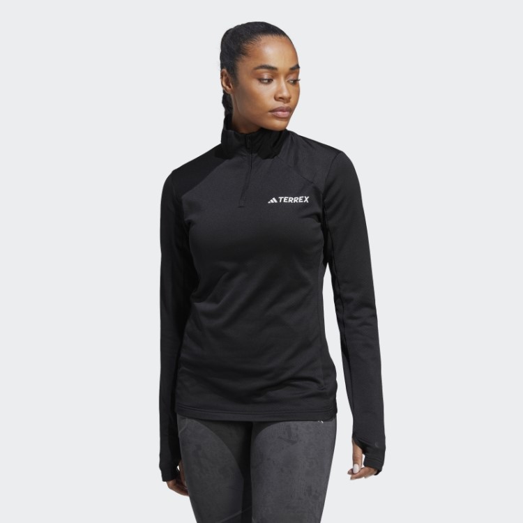 Moletom De Lã Terrex Multi 1/2 Zip Preto Adidas