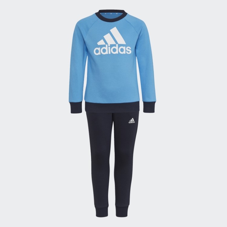 Conjunto Jogger Com Logotipo French Terry Essentials Azul Adidas