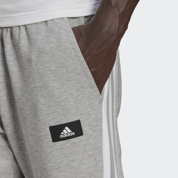 Calça Adidas Cinza Médio Future Icons Com Três Listras