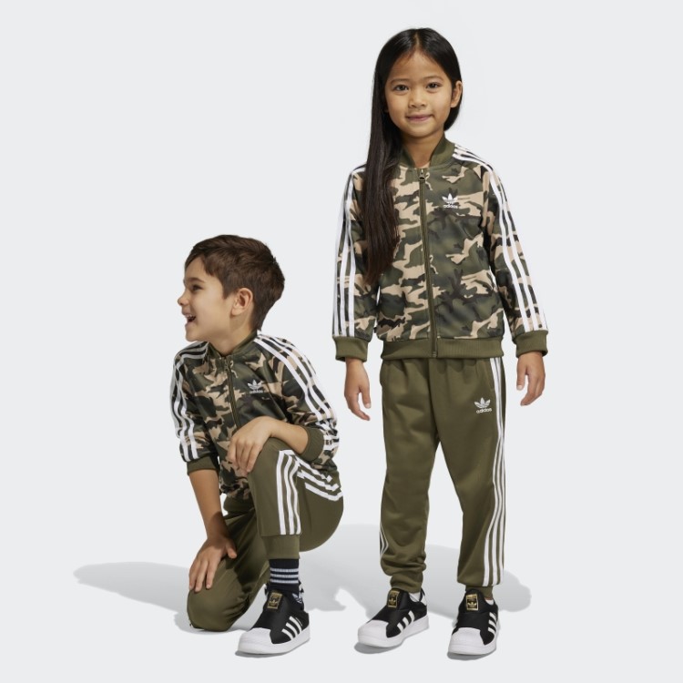 Conjunto Camuflado Bege Sst Adidas