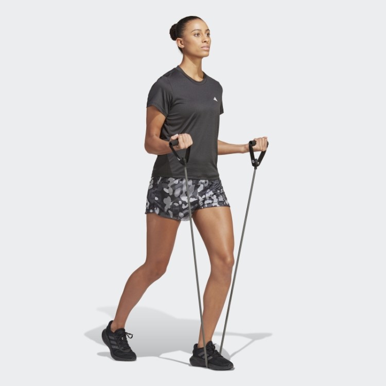 Pacer Aeroready Train Essentials Shorts Com Estampa Floral Minimal Branding Adidas Preto