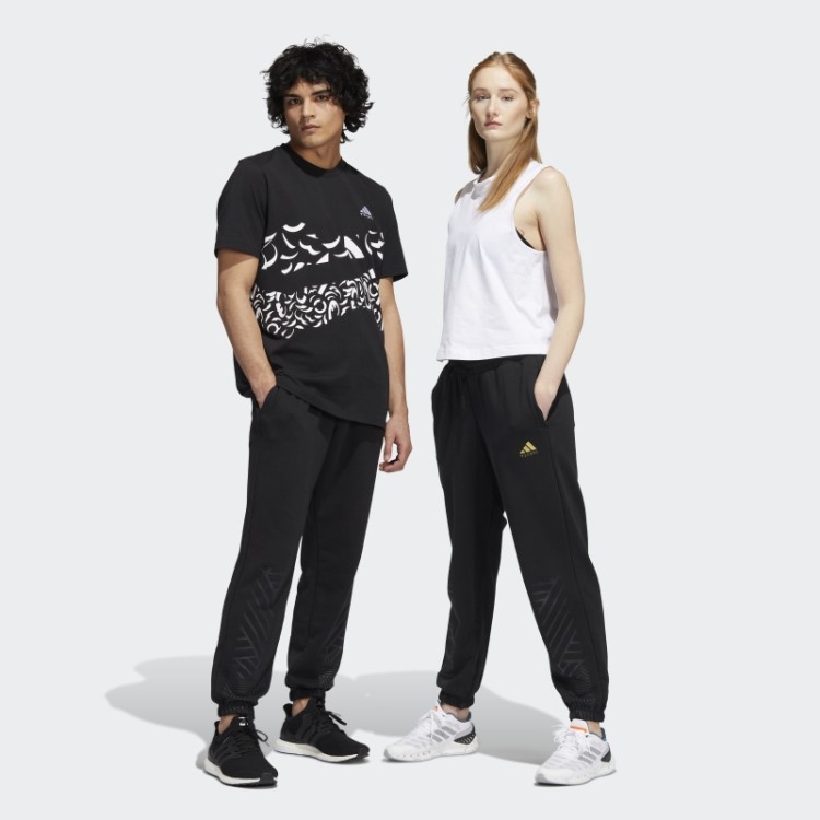 Calça Preta Estampa Pantera Preta Adidas