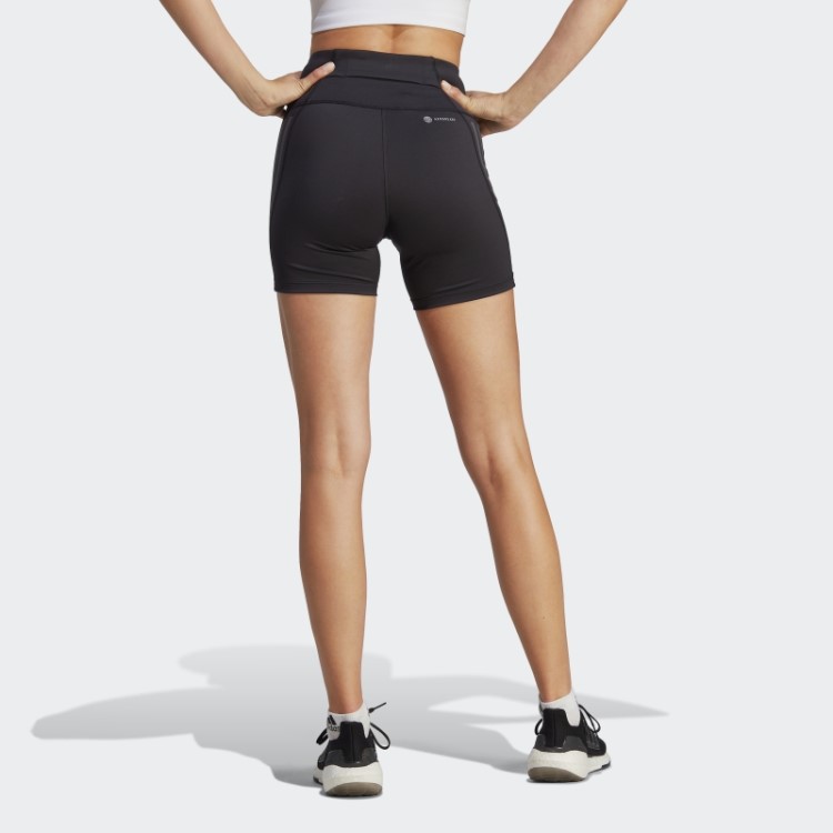 Leggings Curtas De 5 Polegadas Com As Três Listras Dailyrun Pretas Adidas