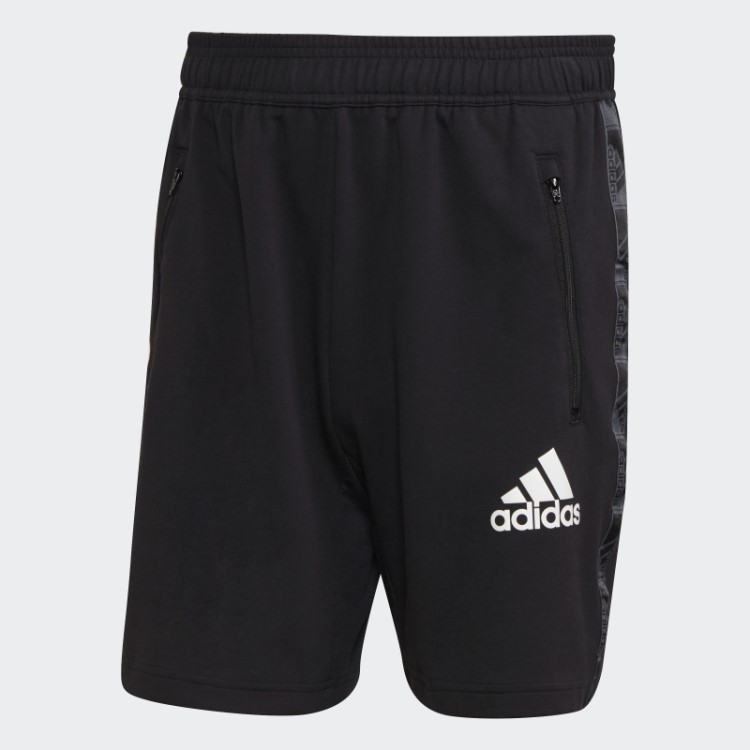 Short Preto Aeroready Projetado Para Mover Logo Esportivo Adidas