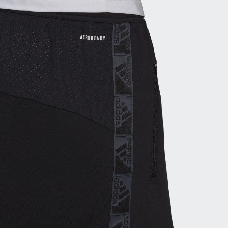 Short Preto Aeroready Projetado Para Mover Logo Esportivo Adidas