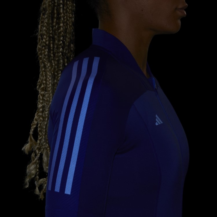 Camisa De Ciclismo De Manga Curta Adidas Azul