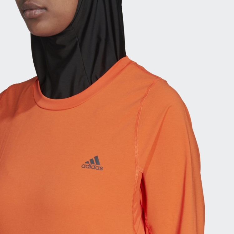 Camiseta De Manga Longa Adidas Fast Hybrid Running Laranja