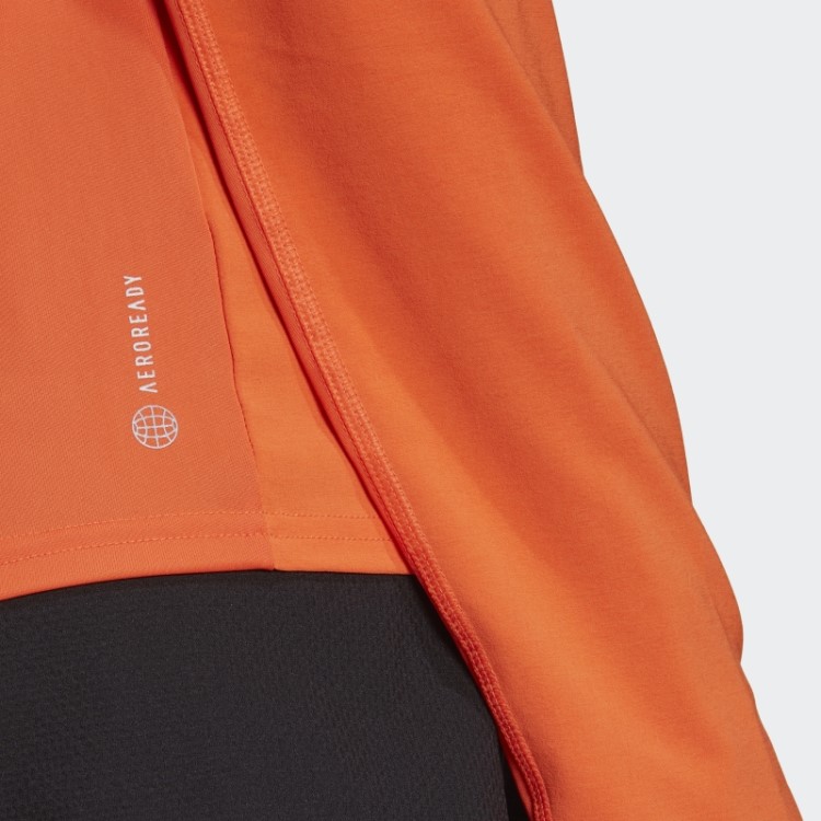 Camiseta De Manga Longa Adidas Fast Hybrid Running Laranja